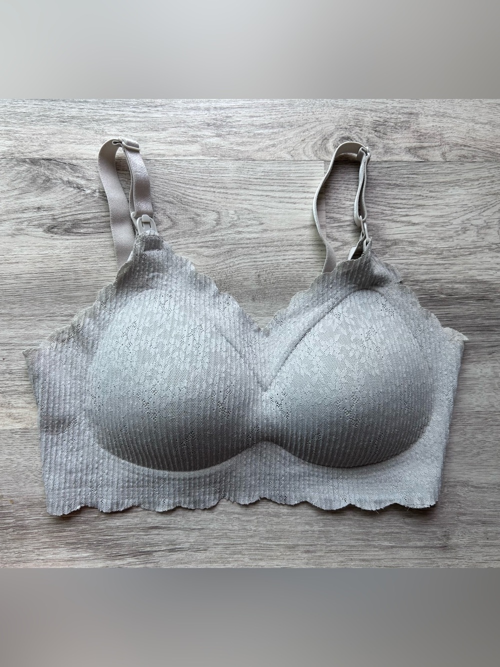 Tender Seasons Lace Maternity/Nursing Bra in Light Gray